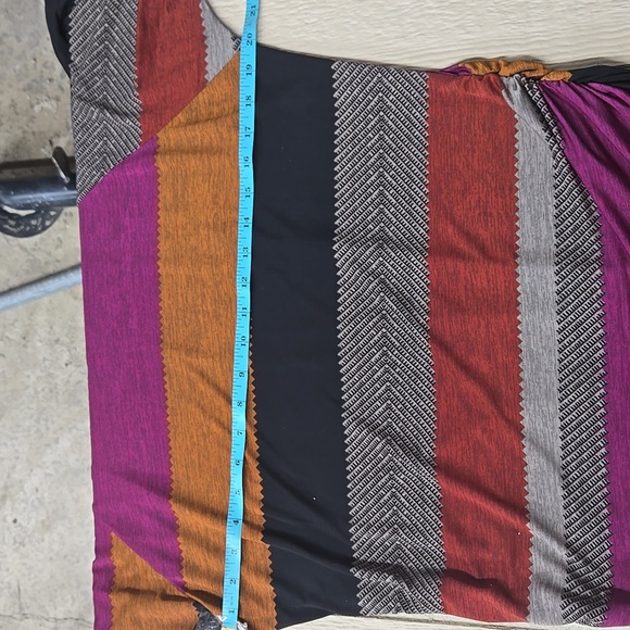 Lavish Vibrant Striped Short Sleeve Top - Picture 7 of 8